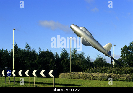 Le jet de Whittle, Memorial, Lutterworth Leicestershire, Angleterre, RU Banque D'Images