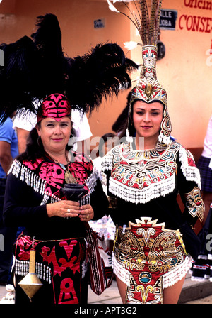 Mexique Oaxaca folklore mexicain traditionnel défilé Banque D'Images