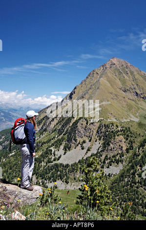 Col Replan Pila Valle d'Aoste Aosta Italie Banque D'Images