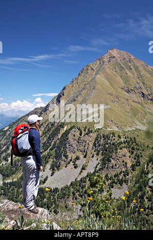 Col Replan Pila Valle d'Aoste Aosta Italie Banque D'Images