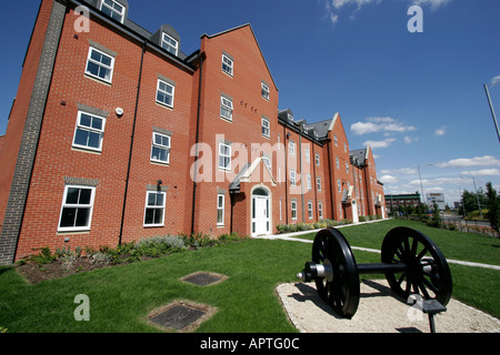 Appartements nouvellement construit sur le site de l'historique du chemin de fer de Swindon GWR fonctionne Banque D'Images