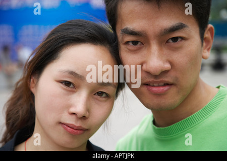 Close up of young Asian couple Banque D'Images