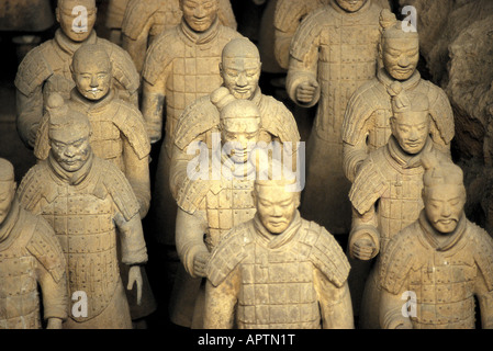 Les Guerriers de terre cuite, un site du patrimoine mondial, près de Xian, Chine. Banque D'Images