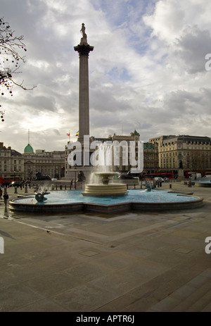 Trafalger square en hiver Banque D'Images