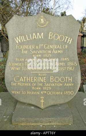 William Booth's Gravestone Abney Park Cemetery Stoke Newington London England UK Banque D'Images