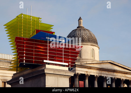 Le quatrième pilier de Trafalgar square appelé modèle pour un hôtel 2007 par Thomas schutte dévoilée 7 novembre 07 London England uk Banque D'Images