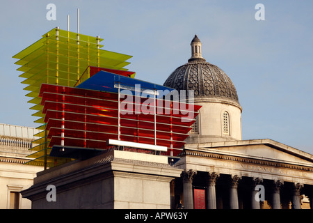 Le quatrième pilier de Trafalgar square appelé modèle pour un hôtel 2007 par Thomas schutte dévoilée 7 novembre 07 London England uk Banque D'Images