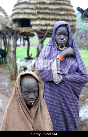 Femme avec enfant, toposas Soudan Banque D'Images