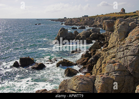 Côte Sauvage à Le Croisic, Bretagne, France Banque D'Images