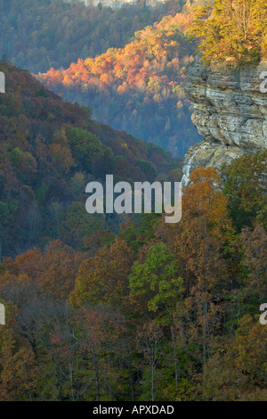 Vue panoramique de la gorge et Bluffs sur le Plateau Cumberland à l'automne Pogue Creek Montana Banque D'Images