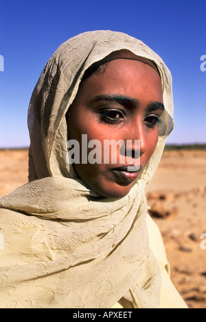 Portrait d'une jeune femme nubienne Banque D'Images