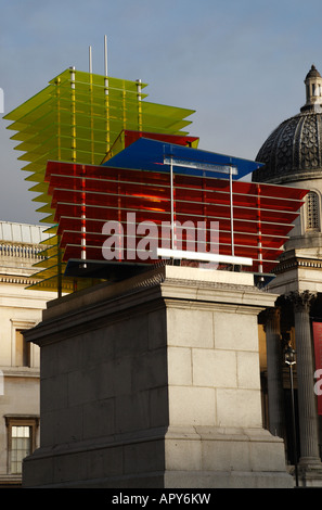 Le quatrième pilier de Trafalgar square appelé modèle pour un hôtel 2007 par Thomas schutte dévoilée 7 novembre 07 London England uk Banque D'Images