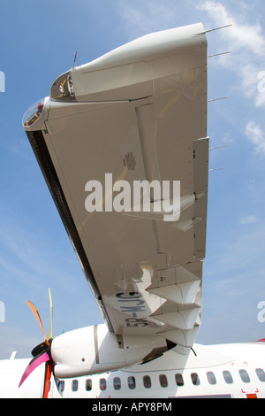 Close up of wing of airplane Banque D'Images