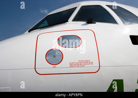 Close up of airplane cockpit Banque D'Images