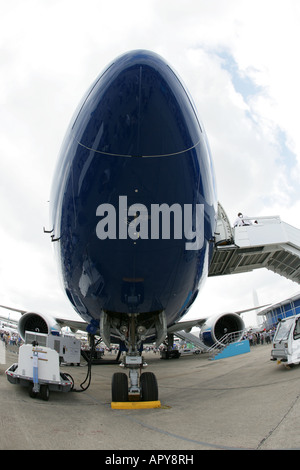 Boeing 747 close up avec fisheye Banque D'Images