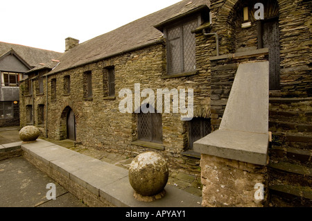 Owain Glyndwr médiévales de la maison du parlement, machynlleth powys Pays de Galles UK Banque D'Images