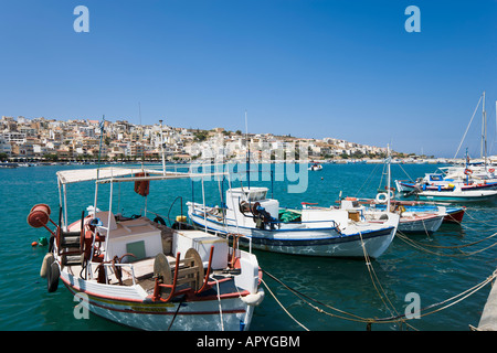 Port, Sitia, Lassithi, Province de la côte du Nord-Est, Crète, Grèce Banque D'Images