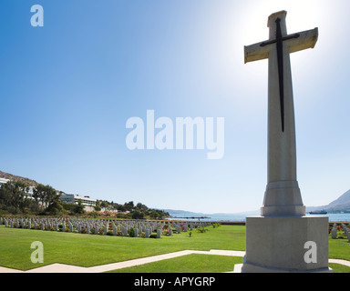 Cimetière de guerre des Alliés, la baie de Souda, près de La Canée, Crète, Grèce Banque D'Images