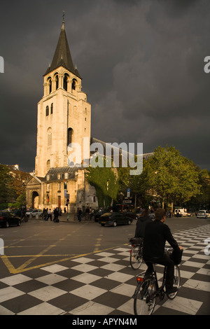 Eglise de Saint Germain des Prés Paris France Banque D'Images