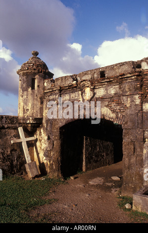 Fuerte San Jéronimo fort colonial espagnol, Portobelo, Panama, Amérique Centrale Banque D'Images