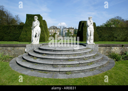 Renishaw Hall Museum Gardens dans le Derbyshire Banque D'Images