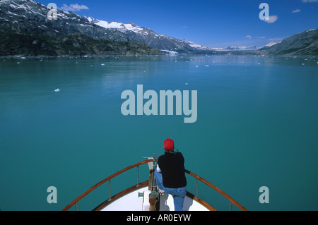 Bateau touristique Tarr Inlet Baie Glacier Natl Park SW AK summer scenic Banque D'Images