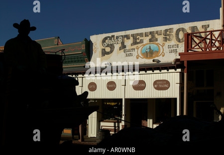 Cow Boy hat shop à Tombstone Arizona USA Banque D'Images