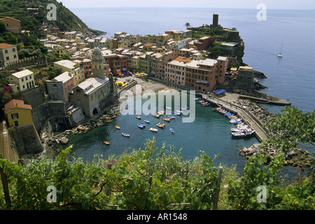 Italie Cinque Terre Vernazza Banque D'Images