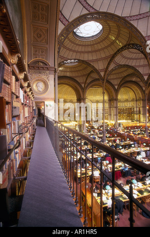 L'intérieur, site Richelieu de la Bibliothèque Nationale de France, Paris France Banque D'Images