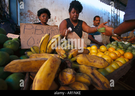 Marché alimentaire, La Havane Cuba Banque D'Images