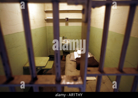 Cellule de prison, Alcatraz, San Francisco, California, USA Banque D'Images