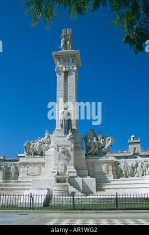 Monument dédié aux Cortes de Cadix de 1812, Cadix, Plaza de España, Madrid, Espagne Banque D'Images