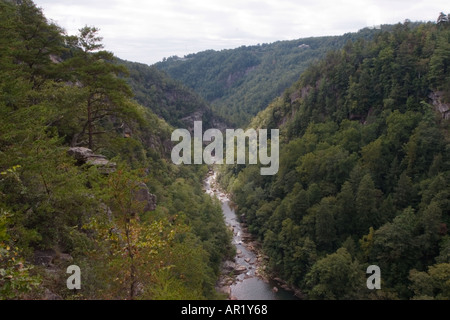 À Gorges de Tallulah en aval de State Park Banque D'Images
