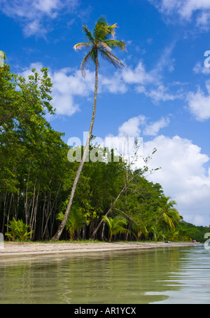 Au niveau de l'eau avec vue sur le ciel bleu Ocean Dunes Bocas del Drago sur l'île de Colón Bocas Del Toro Banque D'Images