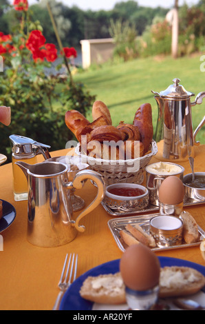 Le petit-déjeuner, la Côte Saint-Jacques, Joigny bourgogne, france Banque D'Images