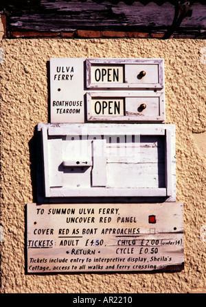 Fois Ferry à l'île d'Ulva, côte ouest, Ecosse Banque D'Images