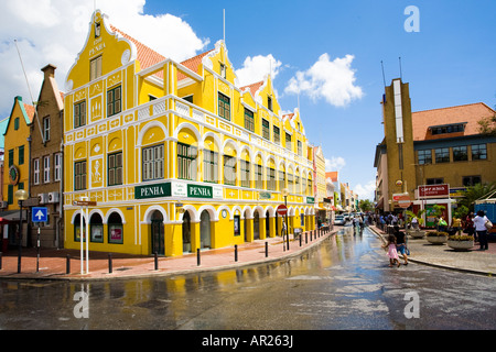 J L Penha Fils Building 1708 Willemstad Curacao Banque D'Images