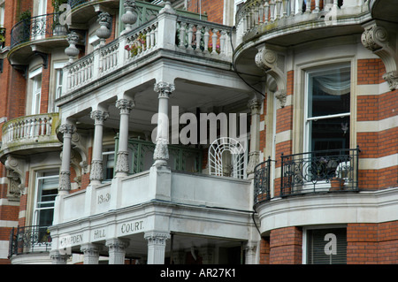 Hôtel particulier immeuble Cour Campden dans Campden Hill Road London England Banque D'Images