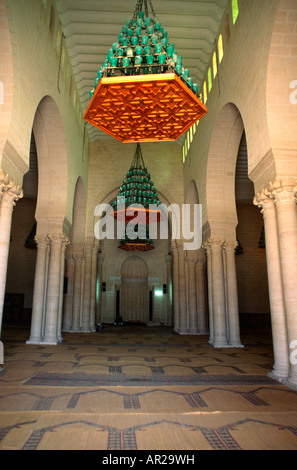 Madhia Tunisie intérieur d'Obaid Allah El Mahdi Grande Mosquée Banque D'Images