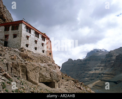 Monastère Chuku Mont Kailash extra-Kora Tibet de l'Asie Banque D'Images