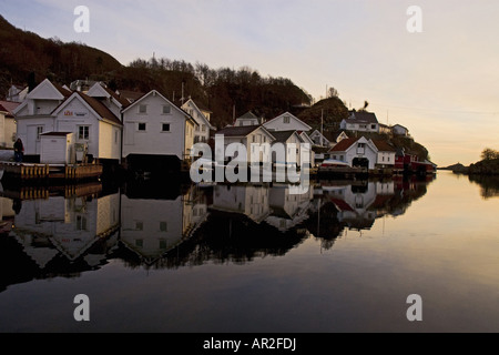 Rasvag est un village local sur la partie orientale de l'île de Hidra, Norvège, Hordaland, Hidra, Hidrasund Banque D'Images