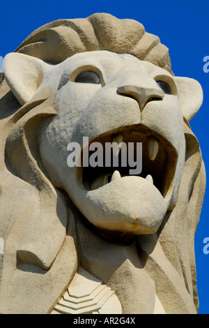 Statue Lion Merlion Sentosa, Singapour, l'île de Sentosa Banque D'Images