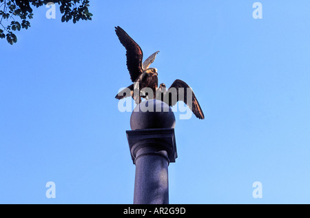 Seagull monument situé au centre-ville de Salt Lake City, Utah. Banque D'Images