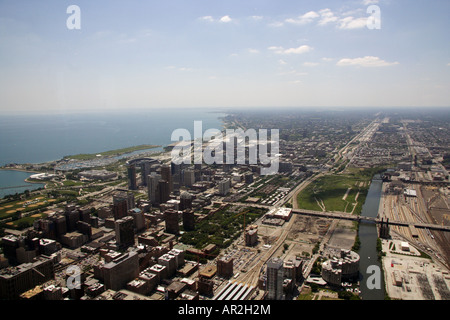 Vue de la Sears Tower de Chicago Banque D'Images