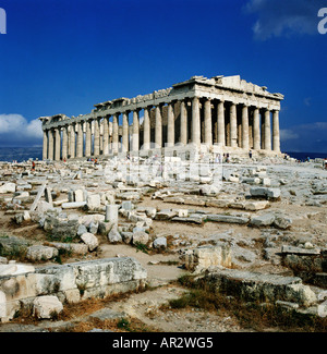 Le Parthénon, Athènes, l'Acropole, la Grèce, l'Europe. Image carrée Banque D'Images