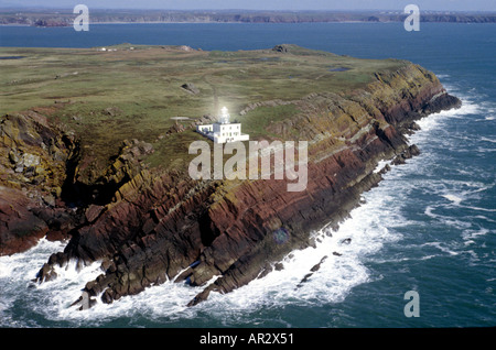 Skokholm Pembrokeshire Wales UK phare Banque D'Images