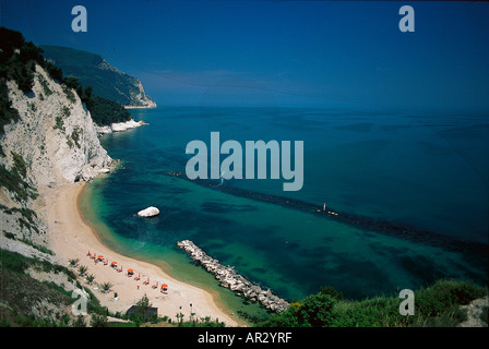 Plage, Porto Recanati, Italie Marken Banque D'Images