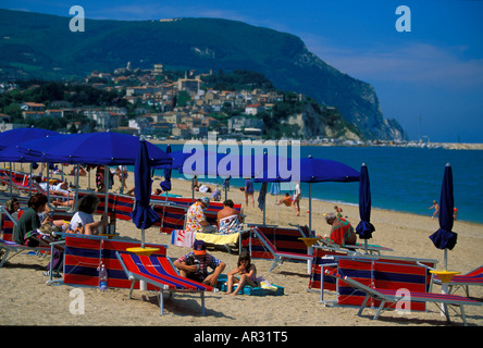 Plage, Porto Recanati Marken, Italie Banque D'Images