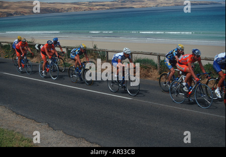 Concurrence en 2004 Tour Down Under cycliste à Adélaïde en Australie Banque D'Images