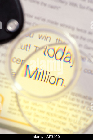 Win loterie millions Banque D'Images